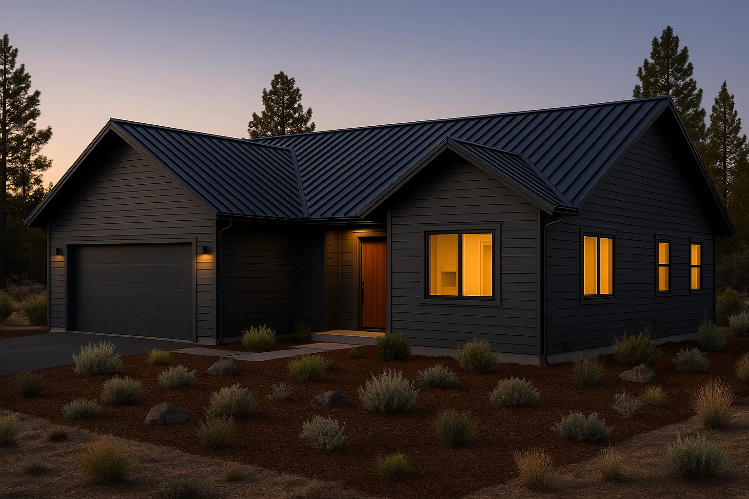 Bend home exterior fully refreshed with new roof siding and paint